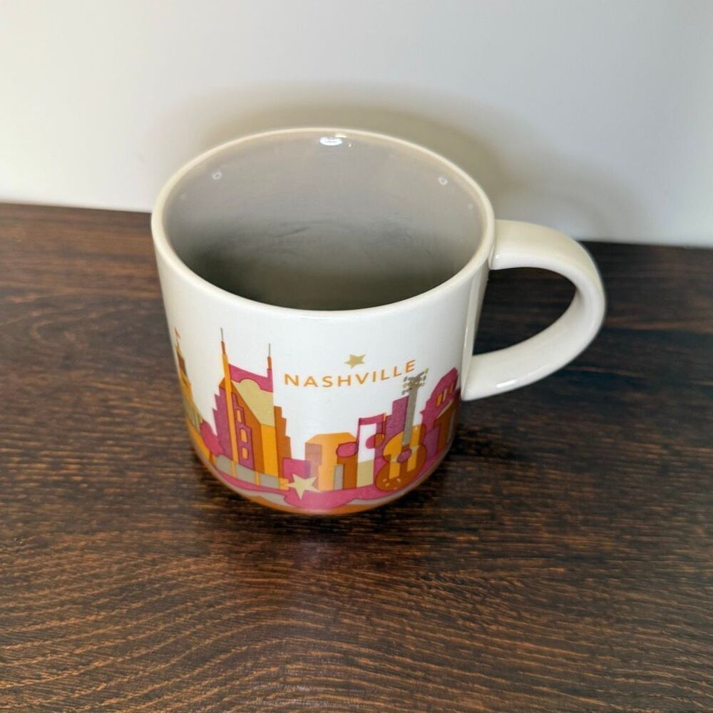 Starbucks "You Are Here" Collection Nashville ceramic mug size 3 1/2 x 3 1/2“ 14